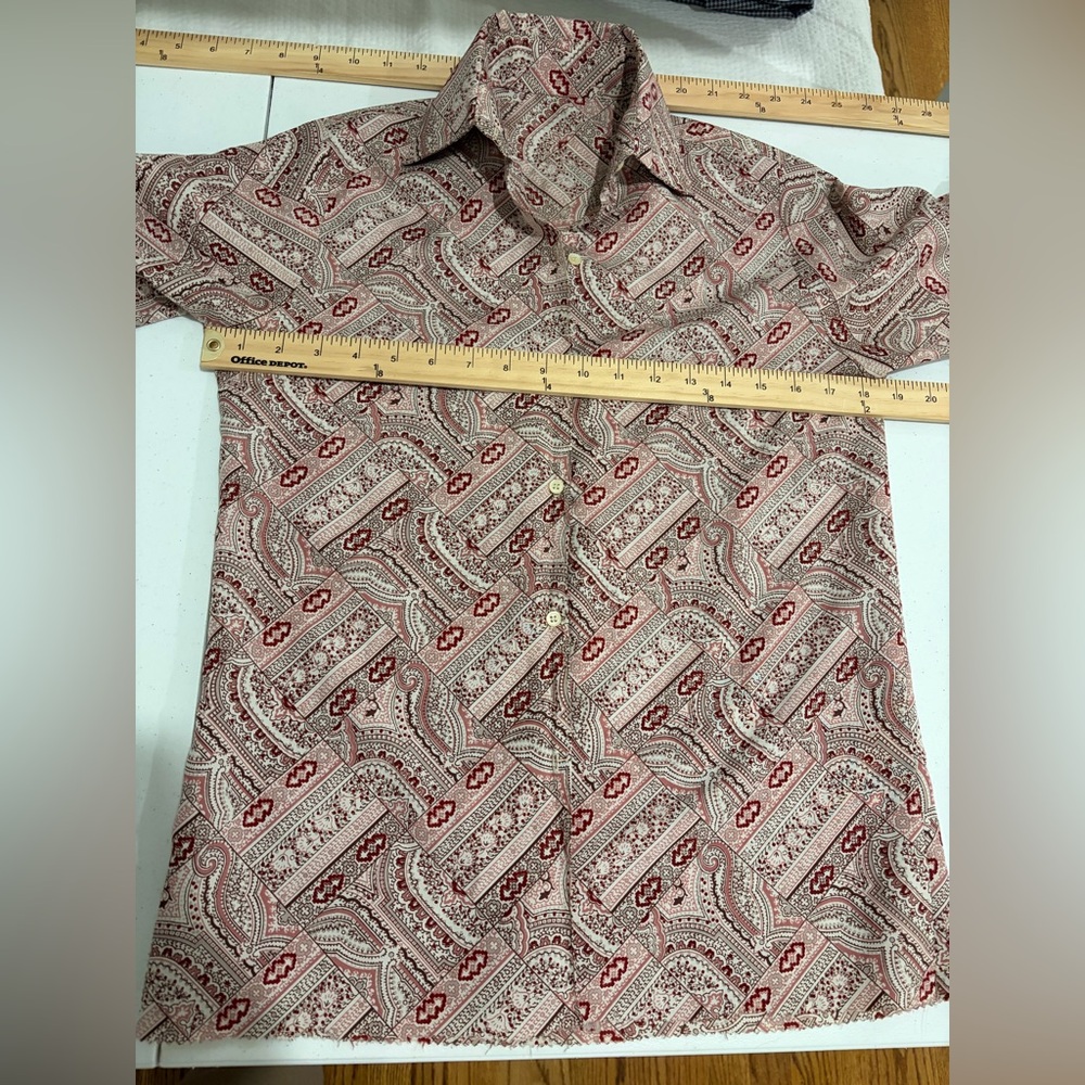 Paisley Long Sleeve Button-Up Blouse - Picture 5 of 8